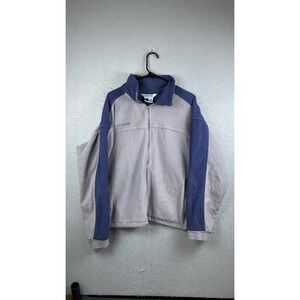Columbia Jacket Mens XL Gray Blue Fleece Full Zip Interchange Core Outdoor